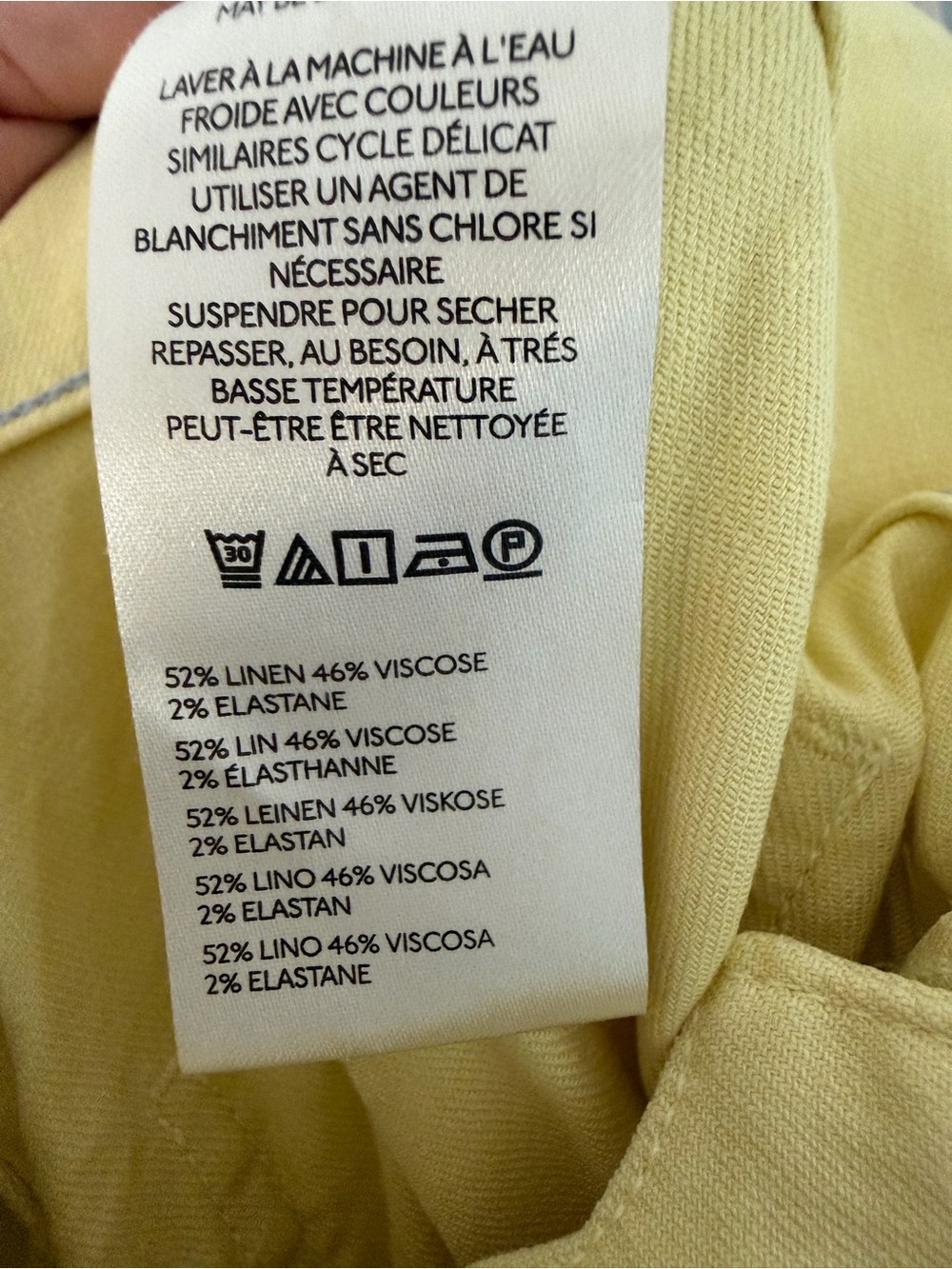 Anthropologie Maeve Collette Wide-Leg High-Rise Cropped Pants Yellow 29 - Picture 11 of 12